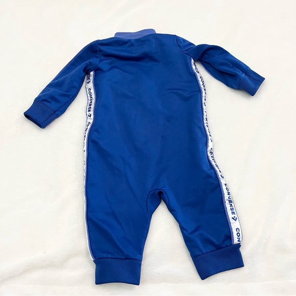 Converse Blue One Piece Coverall Body Suit Boys Size 6M - Picture 5 of 7